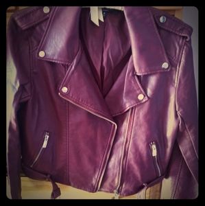 Leather biker jacket